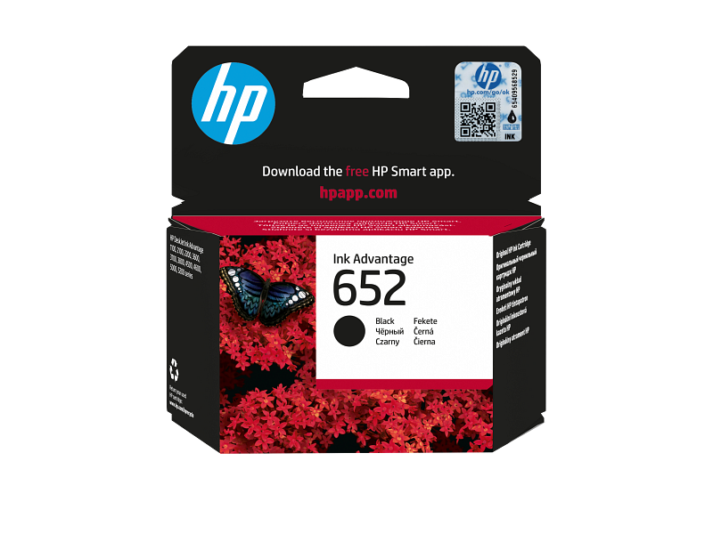 HP 652 Black Original Ink Advantage Cartridge HP 652 Black Original Ink Advantage Cartridge